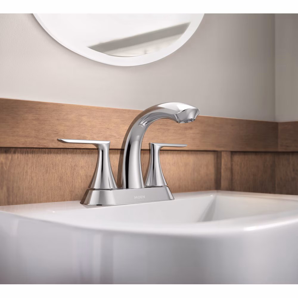 MOEN Findlay 4-inch 2-Handle Centerset Bathroom Sink Faucet/Tap in Chrome
